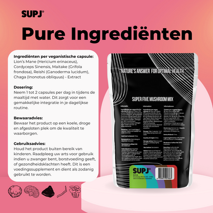 SUPJ Super Five Mushroom Mix Capsules