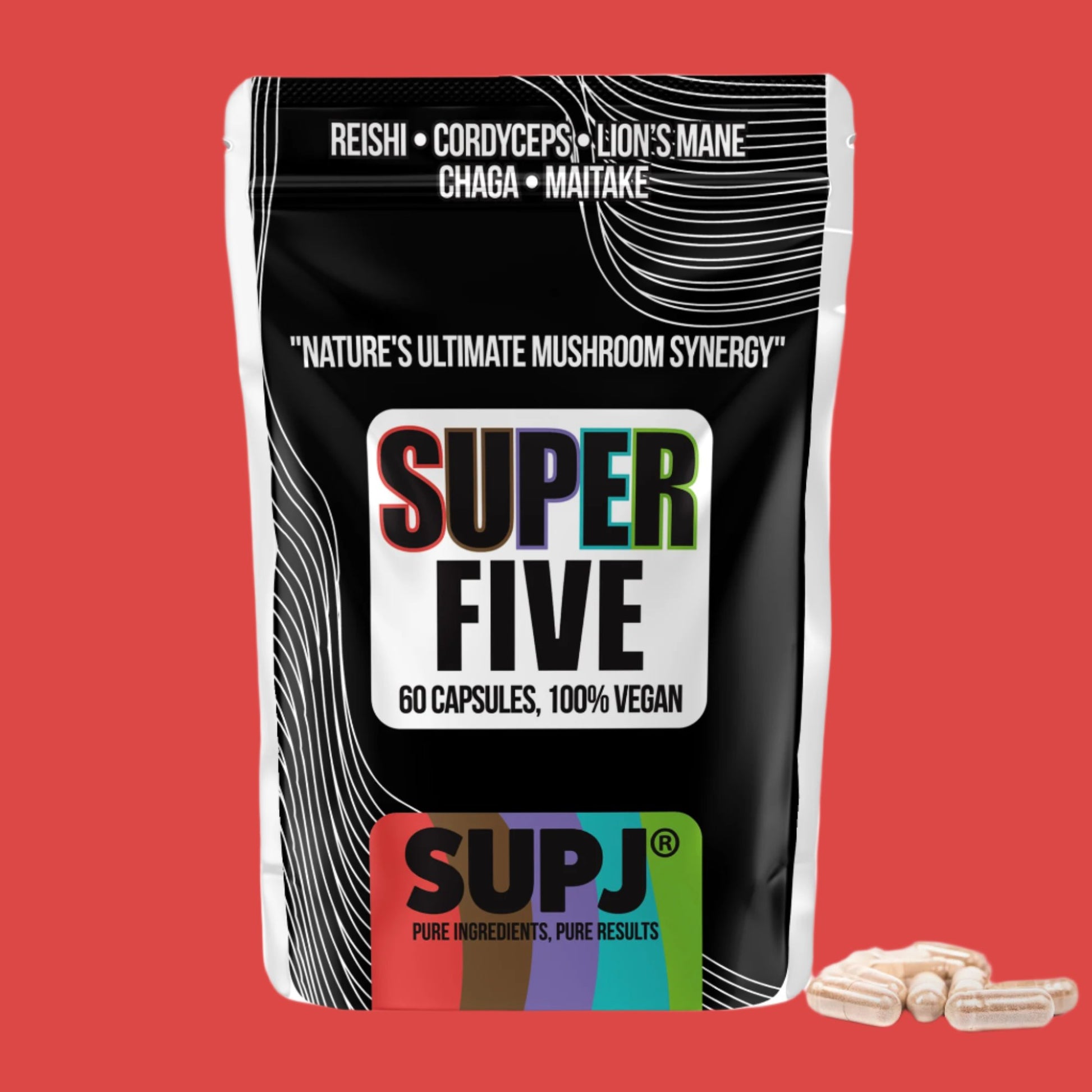 SUPJ Super Five Mushroom Mix capsules